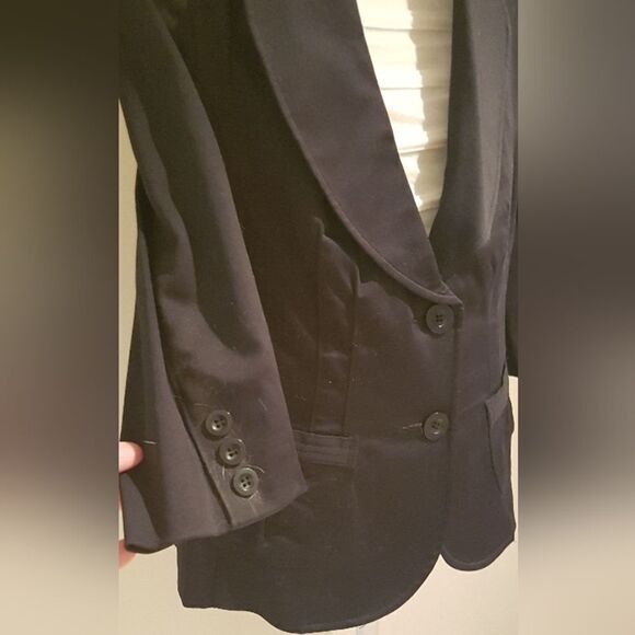 RICKI'S *NWOT* CLASSIC  Black Fitted 3/4 Sleeve Jacket Blazer STUNNING. Size 6. - Picture 6 of 14